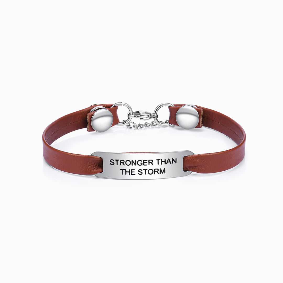 Be stronger than on sale the storm bracelet leather