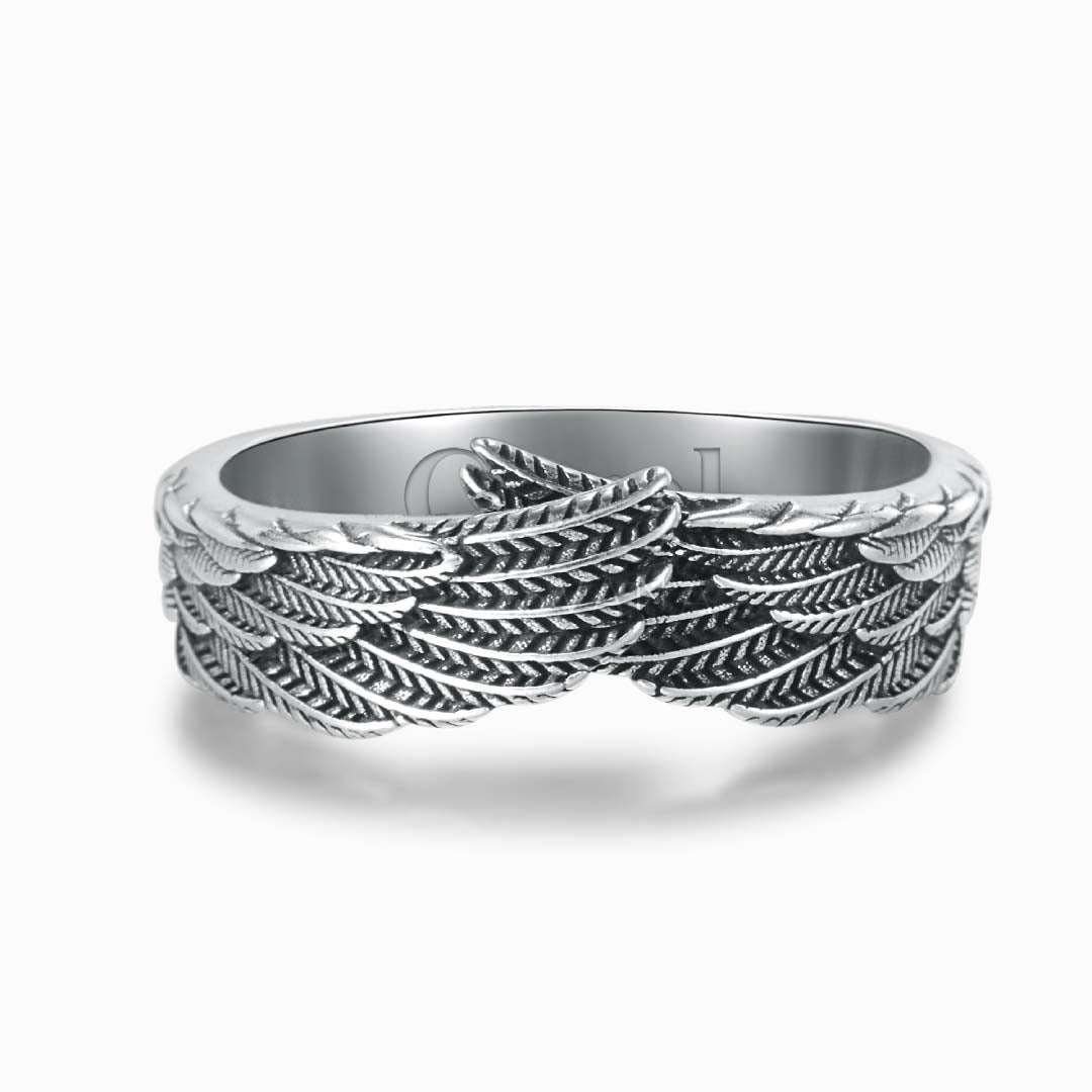 Until We Meet Again Personalized Angel Wing Ring SVANA Design Svana
