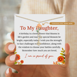 Load image into Gallery viewer, To My Daughter, So Proud of You Personalized Birth Flower Name Necklace with card message
