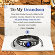Load image into Gallery viewer, A scorpio zodiac spirit bracelet on a card message for your grandson 
