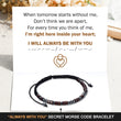 Load image into Gallery viewer, Right Inside Your Heart Morse Code Memorial Bracelet with card
