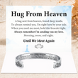 Load image into Gallery viewer, Hug From Heaven Wide Cuff Memorial Bracelet with heartwarming message card
