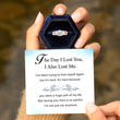 Load image into Gallery viewer, The Day I Lost You Personalized Circle Wings Memorial Ring with heartwarming card message
