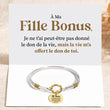 Load image into Gallery viewer, Photo du À Ma Fille Bonus, Bracelet Bicolore « La Vie M&#39;a Offert Le Cadeau De Toi »
