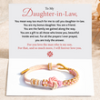 Load image into Gallery viewer, To My Daughter-In-Law, I Will Forever Love You Peach Blossom Knot Bracelet card message

