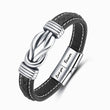 Load image into Gallery viewer, Grandmother and Grandson &quot;A Link That Can Never Be Undone&quot; Forever Linked Bracelet standing on its side in a white background
