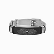 Load image into Gallery viewer, To My Grandson, Pray Through The Lord&#39;s Prayer Steel Bracelet on a white background
