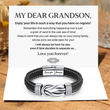 Load image into Gallery viewer, To My Grandson, Love You Forever Linked Bracelet with heartwarming message card.
