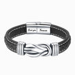 Load image into Gallery viewer, “Mother and Son Unbreakable Bond” Linked Bracelet on greyish white background
