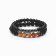 Load image into Gallery viewer, Hematite and Agate bracelets on white background
