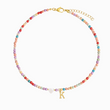 Load image into Gallery viewer, &quot;To My Granddaughter, Keep Me In Your Heart Personalized Colorful Beads Choker&quot; letter K 
