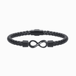 Load image into Gallery viewer, To My Soulmate, Personalized Dual Name Infinity Leather Bracelet on a white background
