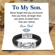 Load image into Gallery viewer, To My Son, I Love You Braided Linked Bracelet with card
