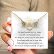 Load image into Gallery viewer, Photo of Always By Your Side Angel Wing Necklace and its message card
