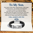 Load image into Gallery viewer, To My Son, You’re A Great Dad Forever Linked Bracelet message card with bracelet.
