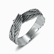 Load image into Gallery viewer, To My Son in Heaven Personalized Wing Ring with Joseph engraving in white background
