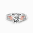 Load image into Gallery viewer, I&#39;m a Mother to a Daughter Personalized Circle Wings Memorial Ring with plain background
