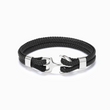 Load image into Gallery viewer, black rope - silver buckle To My Son, &quot;You Are My Anchor” Bracelet on white background
