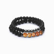 Load image into Gallery viewer, Hematite and Agate bracelets on white background
