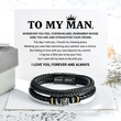 Load image into Gallery viewer, To My Man, Love You Forever and Always Double Row Bracelet with heartwarming message card

