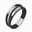 Load image into Gallery viewer, &quot;Mother and Son Forever Linked Together&quot; Personalized Magnetic Clasp Leather Bracelet on a white background
