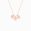 Load image into Gallery viewer, You Are My Daughter-in-Heart Personalized Disc Necklace rose gold variant with three discs on a white background
