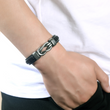 Load image into Gallery viewer, Male model wearing the To My Grandson, I Will Always Be With You Linked Bracelet

