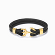 Load image into Gallery viewer, black rope - gold buckle To My Son, &quot;You Are My Anchor” Bracelet on white background
