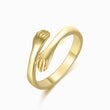 Load image into Gallery viewer, angled gold Hug From Heaven Memorial Ring on white background
