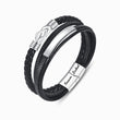 Load image into Gallery viewer, &quot;Mother and Son Forever Linked Together&quot; Magnetic Clasp Leather Bracelet on a white background
