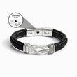 Load image into Gallery viewer, Braided Leather Bracelet with extra clasp in white background
