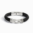 Load image into Gallery viewer, Braided Leather Bracelet with extra clasp in white background
