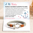 Load image into Gallery viewer, Pulsera náutica omega gris con tarjeta

