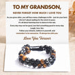 Load image into Gallery viewer, To My Grandson, Love You Forever Triple Protection Bracelet Heartwarming Message Card
