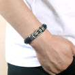 Load image into Gallery viewer, Model wearing a To My Grandson, “Love You Forever” Linked Bracelet
