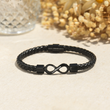 Load image into Gallery viewer, To My Man Forever &amp; Always Personalized Dual Name Infinity Bracelet in creative shot
