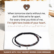 Load image into Gallery viewer, Right Here Inside Your Heart Pet Memorial Morse Code Bracelet with heartwarming message card
