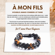 Load image into Gallery viewer, À Mon Fils, Bracelet de Triple Protection « Je T&#39;aime Pour Toujours » avec message sur la carte
