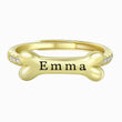 Load image into Gallery viewer, gold dog bone ring on white background
