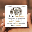 Load image into Gallery viewer, card design and message of To My Grandson, Pray Through It St. Michael Archangel Necklace
