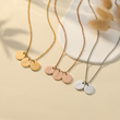 Load image into Gallery viewer, All color variants of You Are My Daughter-in-Heart Personalized Disc Necklace on a creative shot
