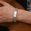 Load image into Gallery viewer, To My Grandson, Love You Forever Credo Chain Bracelet on male model&#39;s wrist
