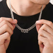 Load image into Gallery viewer, Model wearing a To My Man, Love You Forever Personalized Cuban Link Chain
