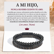 Load image into Gallery viewer, A Mi Hijo, Pulsera Calmante de Piedra Volcánica para la Ansiedad &quot;Siempre Estaré Contigo&quot; con tarjeta con mensaje conmovedor
