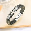 Load image into Gallery viewer, To My Son, I Love You Braided Linked Bracelet lifestyle shot in different angle
