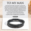 Load image into Gallery viewer, To My Man, Love You Forever Volcanic Stone Bracelet with heartwarming message card
