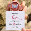 Load image into Gallery viewer, Those We Love, Fly With Us Double Butterfly Ring with heartwarming message card

