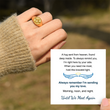 Load image into Gallery viewer, Hug From Heaven Gold Memorial Angel Ring Card
