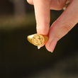 Load image into Gallery viewer, Hug From Heaven Gold Memorial Angel Ring Model1
