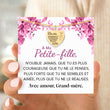 Load image into Gallery viewer, Carte message pour À Ma Petite-fille, Collier Avec Cœur Gravé « Je T&#39;aime »
